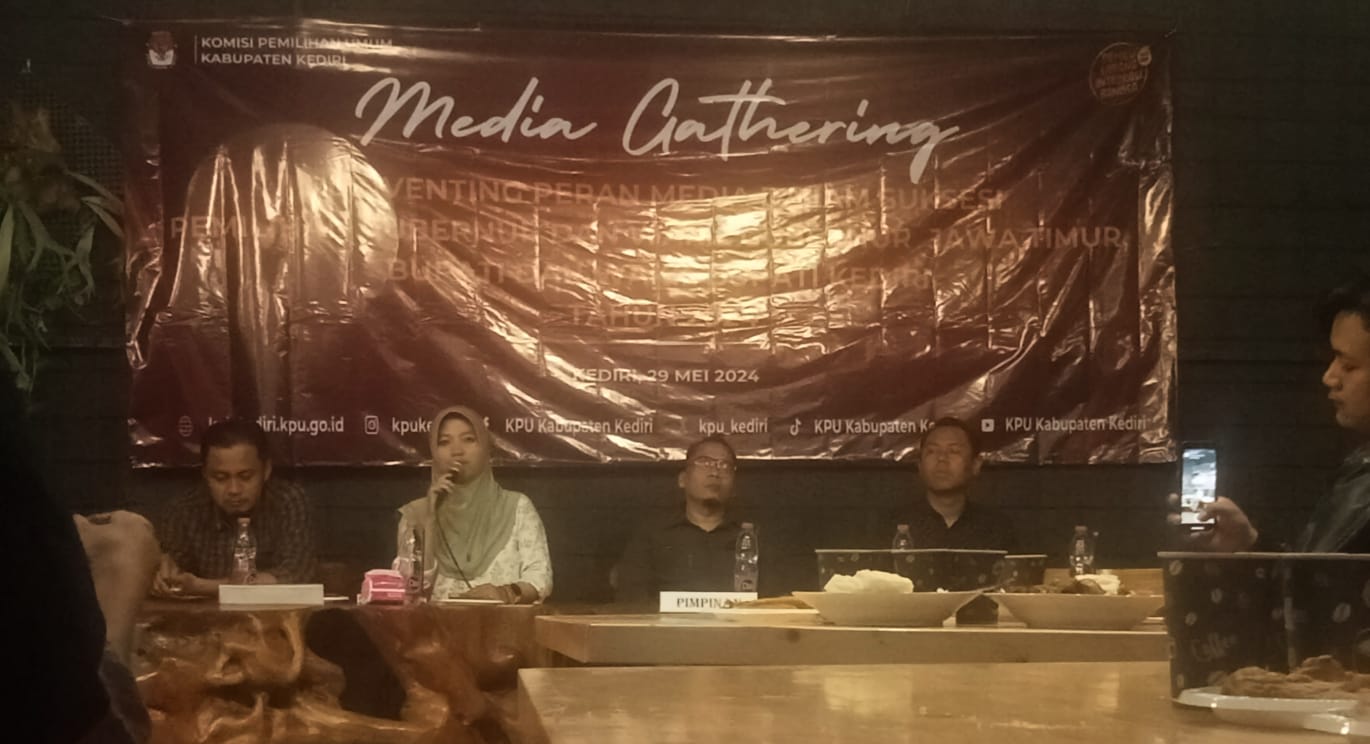 Sukseskan Pilkada 2024, KPU Kabupaten Kediri Gelar Media Gathering Dengan Insan Pers 