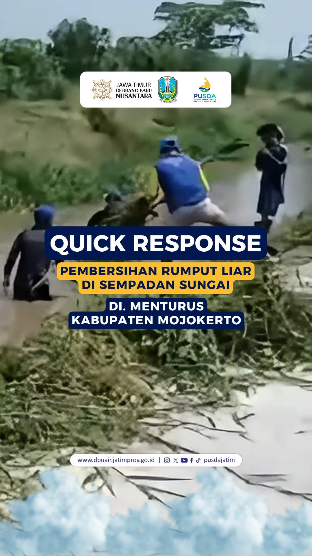 Tim Quick Response Dinas PU SDA Jatim Optimalkan Pengairan 3.223 Hektar di Mojokerto