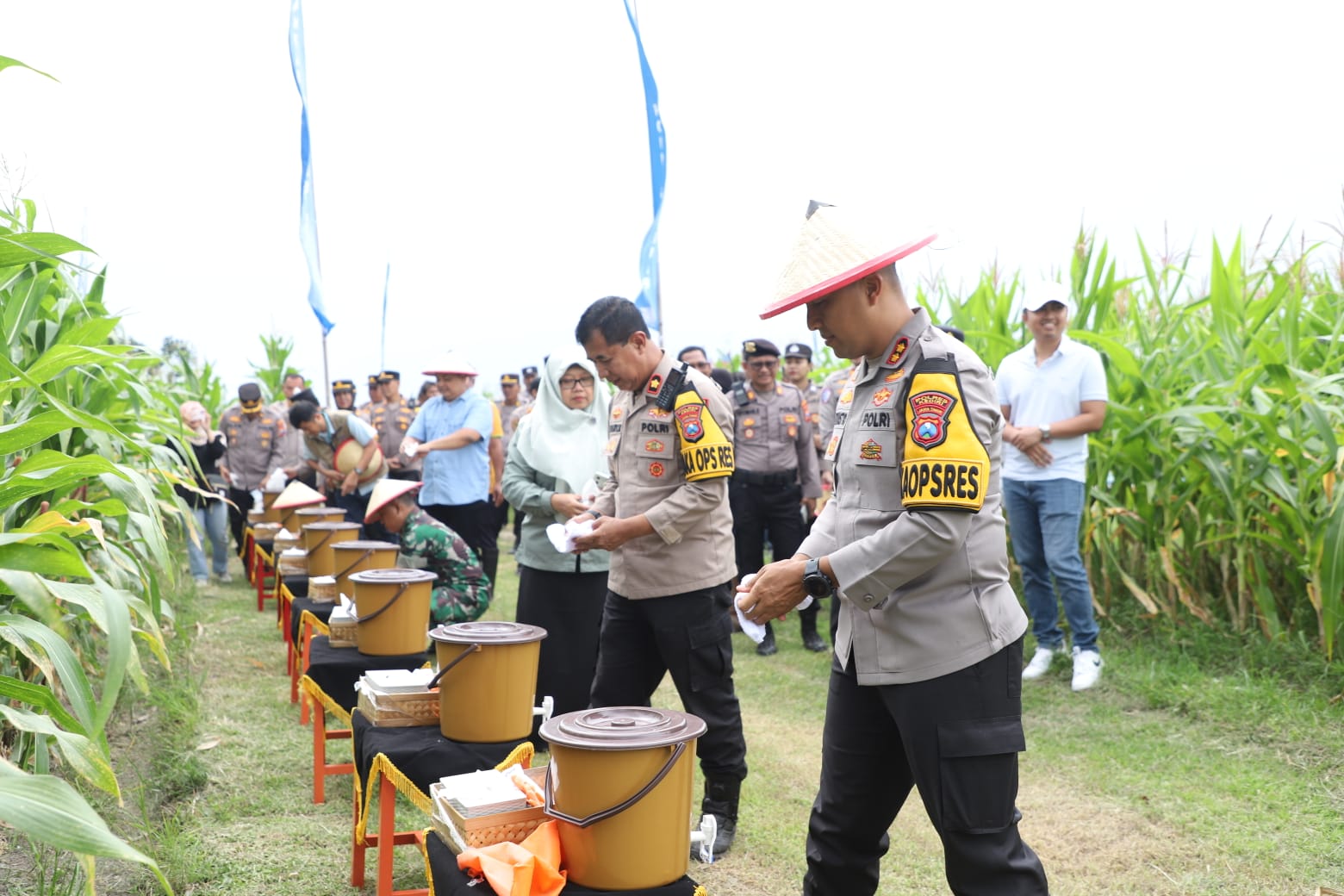 Tanam Jagung Kuartal I, Polres Kediri Garap 10 Hektare Lahan di Papar