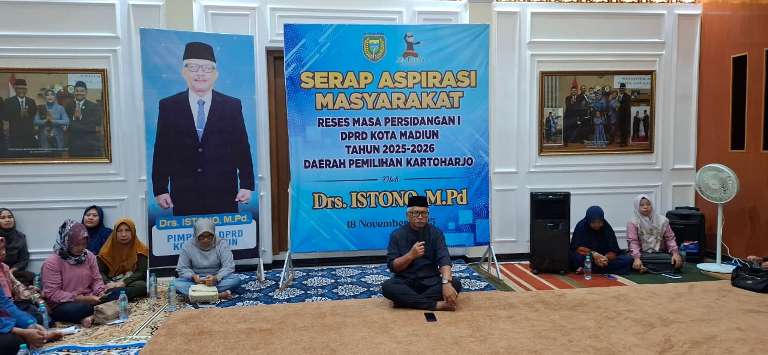 Aspirasi Reses Wakil Ketua DPRD Kota Madiun Istono Didominasi Infrastruktur