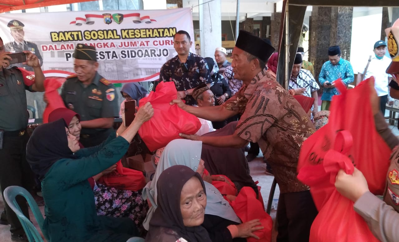 Bakti Kesehatan, Kades Desa Tlasih: Terima Kasih Polresta Sidoarjo