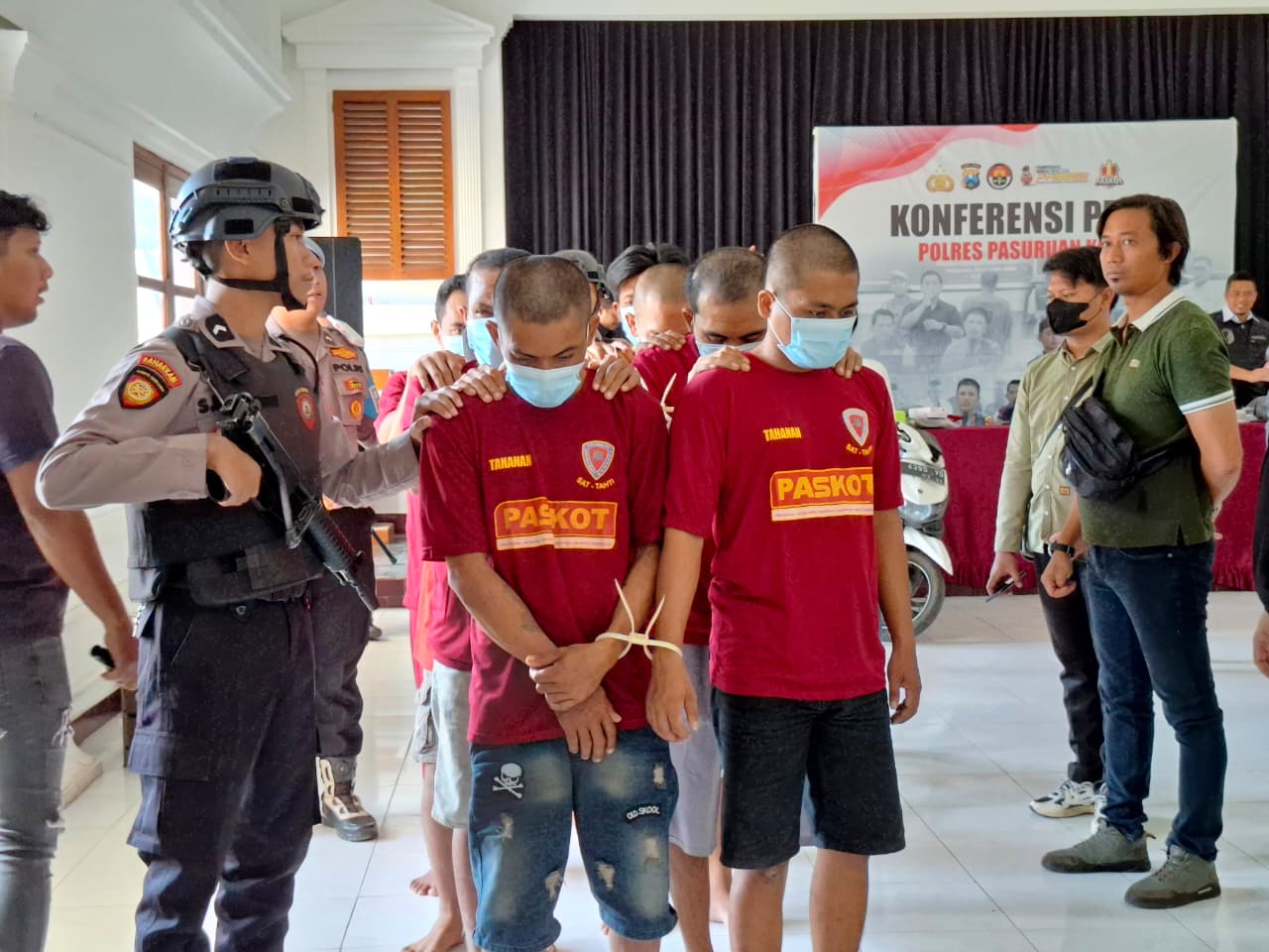 Polres Pasuruan Kota Ringkus 6 Pelaku Curanmor dari 16 TKP