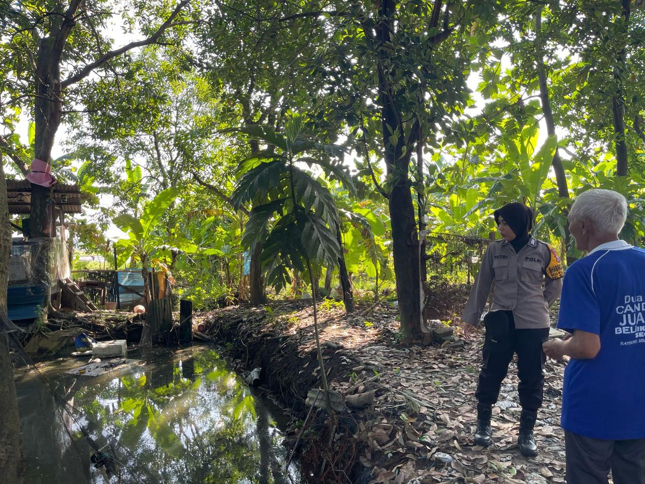 Polwan Aktif Edukasi Ketahanan Pangan di Pulungan Sedati