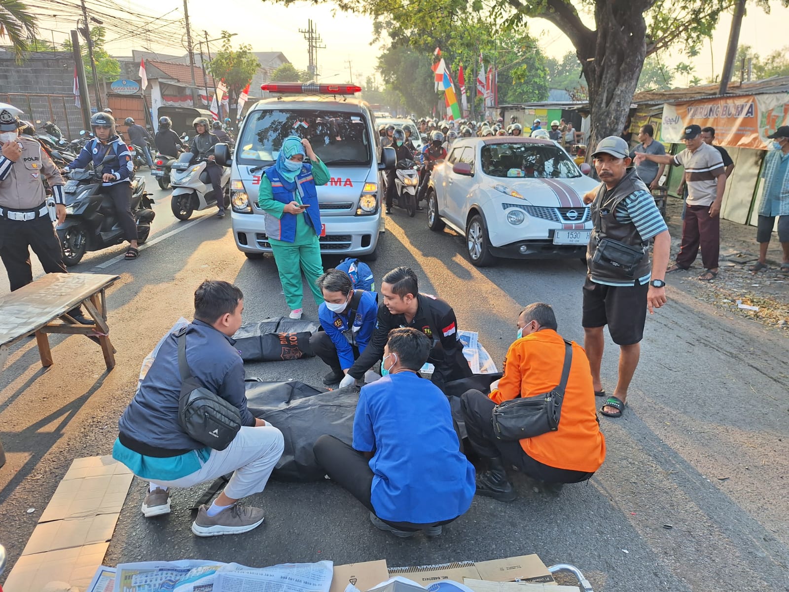 Pelajar Tewas Terlindas Truk Kontainer di Jalur Tengkorak Mastrip Karangpilang