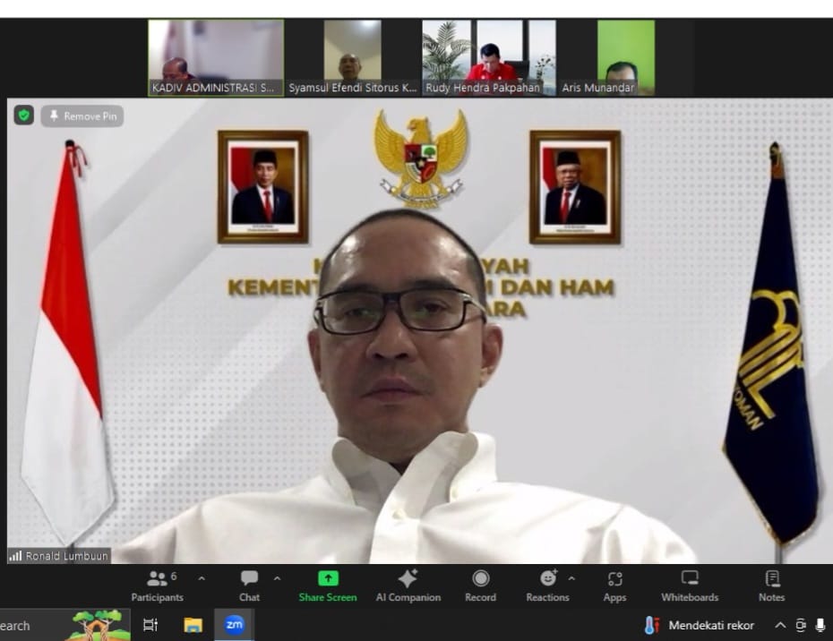 Kakanwil Sulawesi Utara Pimpin Rapat Terbatas Pimti secara Virtual