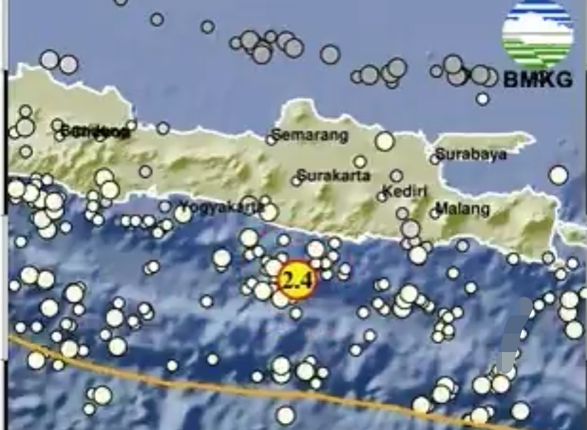 Gempa Berkekuatan 2,4 Magnitudo Guncang Pacitan