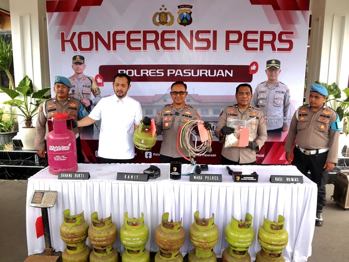 Polres Pasuruan Bongkar Komplotan Pengoplos Elpiji, Keuntungan Capai Rp 24 Juta Per Bulan