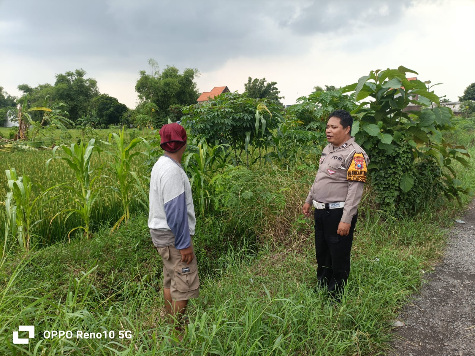 Polsek Sukodono Pantau Program Ketahanan Pangan Desa Jumputrejo