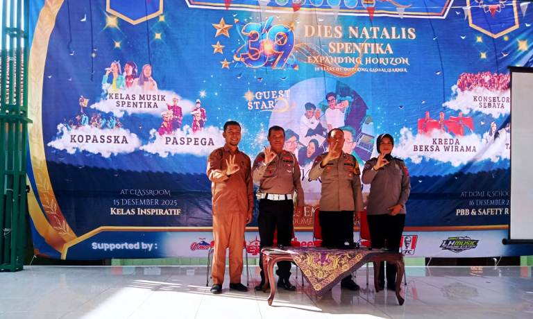 Polsek Krian Sosialisasi Tertib Lalu Lintas kepada Pelajar SMP Negeri 3 Krian