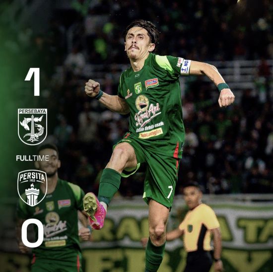 Gol Tunggal Rivera Antar Persebaya Kalahkan Persita 