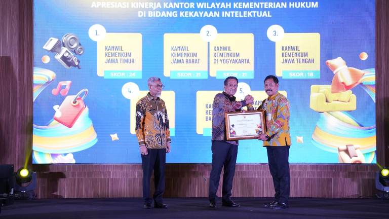 Kemenkum Jatim Raih Predikat Terbaik Nasional dalam Program Kekayaan Intelektual 2025