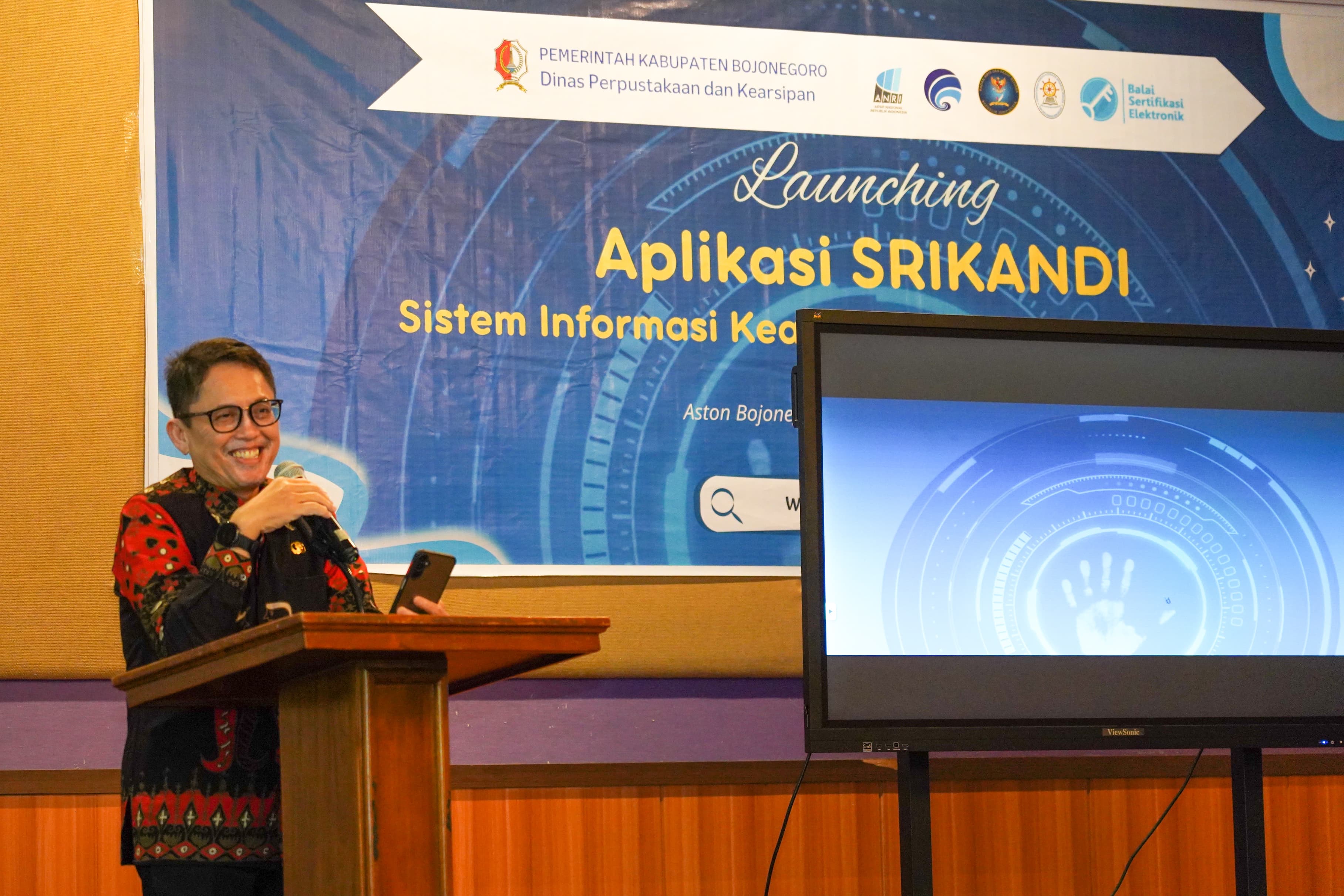 Pj  Bupati Bojonegoro Launching Srikandi, Wujudkan Kearsipan Dinamis dan Transparan