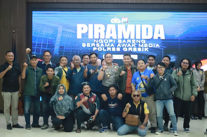 Polres Gresik Gelar Ngopi Bareng Media Lewat Program Piramida