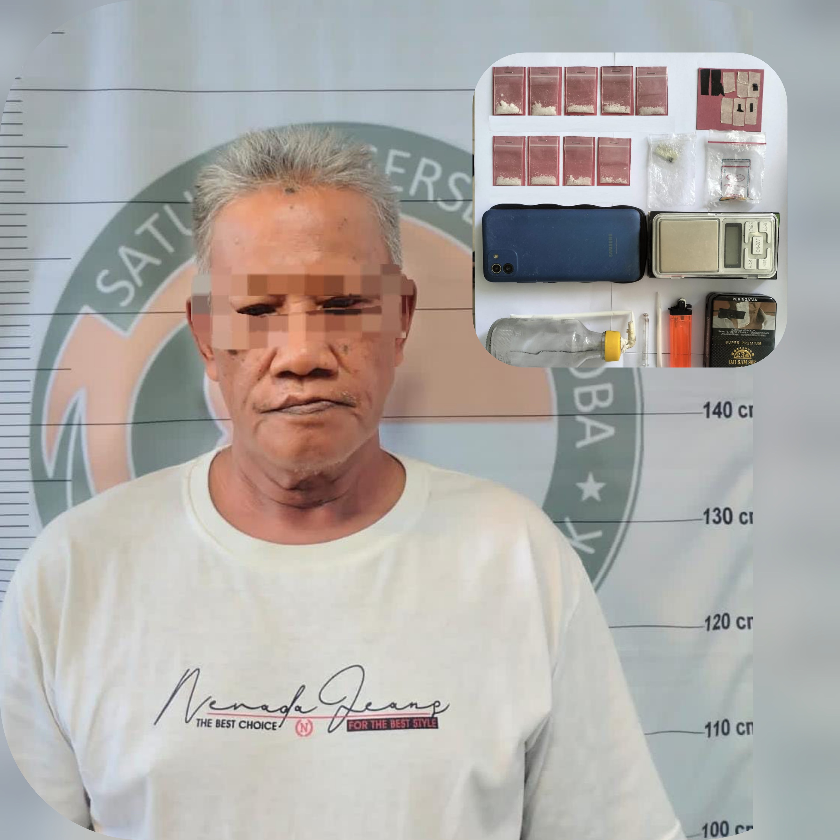 Satresnarkoba Polres Gresik Bekuk Pria 63 Tahun di Driyorejo, Amankan Sembilan Klip Sabu