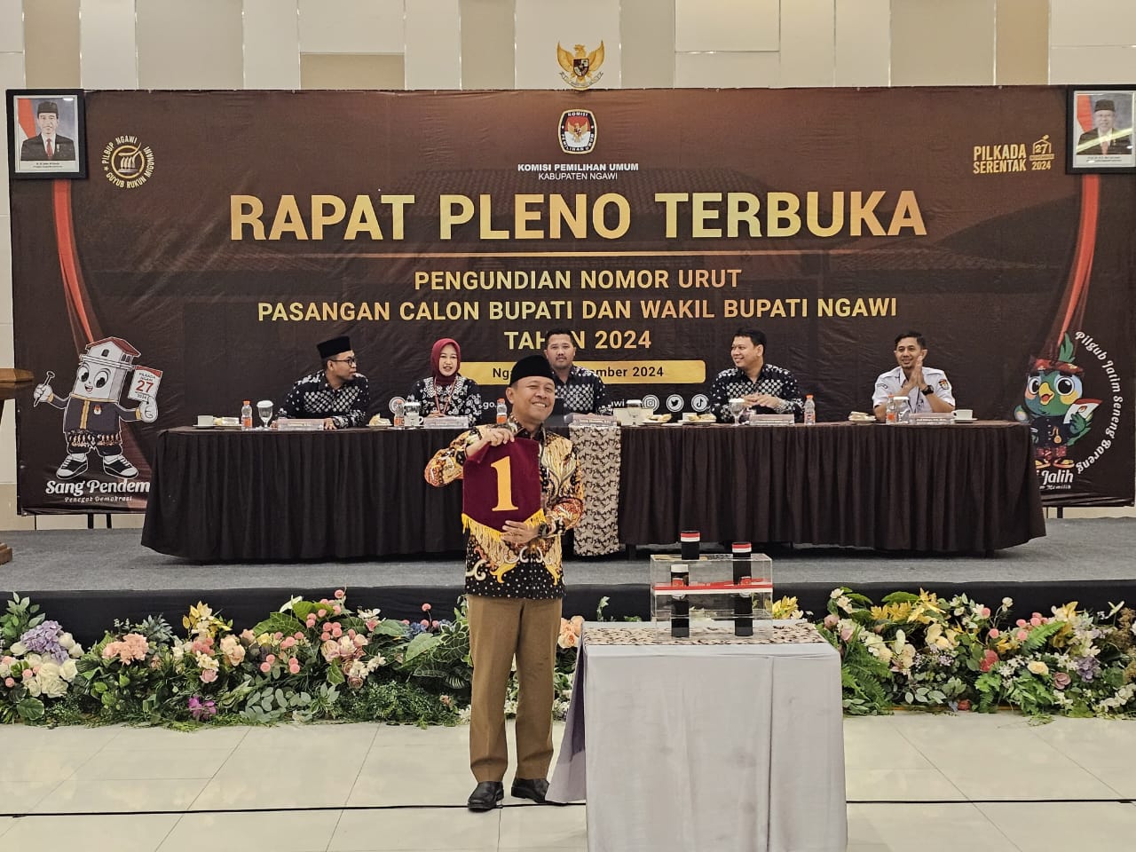 KPU Ngawi Tetapkan Paslon Tunggal, OK Jilid II Dapat Nomor Urut 1