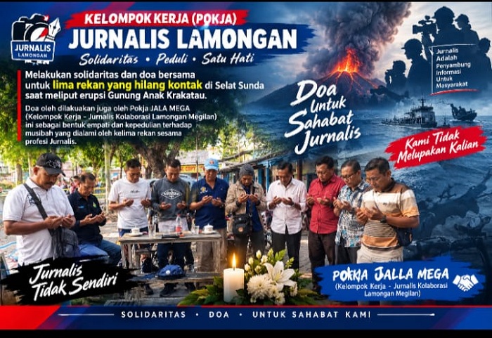 Duka Selat Sunda, Pokja Jala Mega Lamongan Doakan Lima Jurnalis Hilang