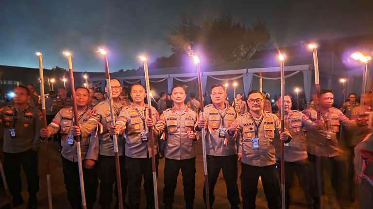 Kapolres Kediri Ikuti Malam Renungan Nilai-Nilai Ksatria Bhayangkara