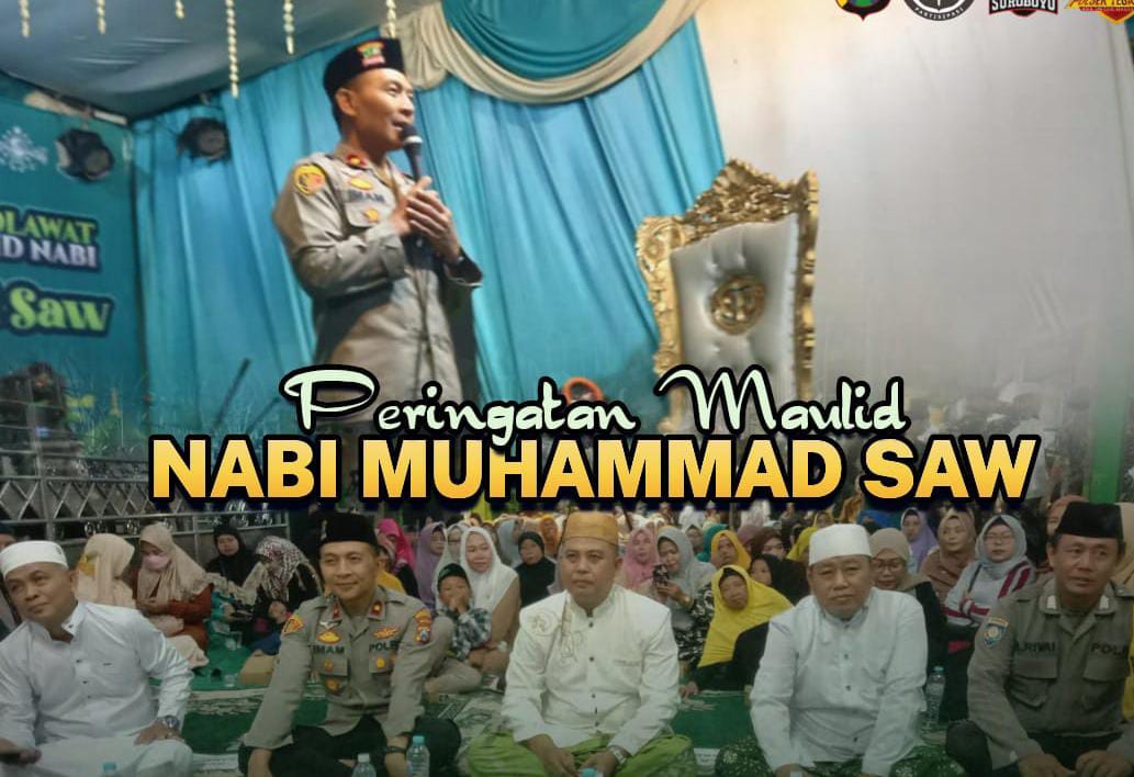 Kapolsek Tegalsari Hadiri Maulid Nabi di Masjid Ash-Shodiqin Wonorejo 