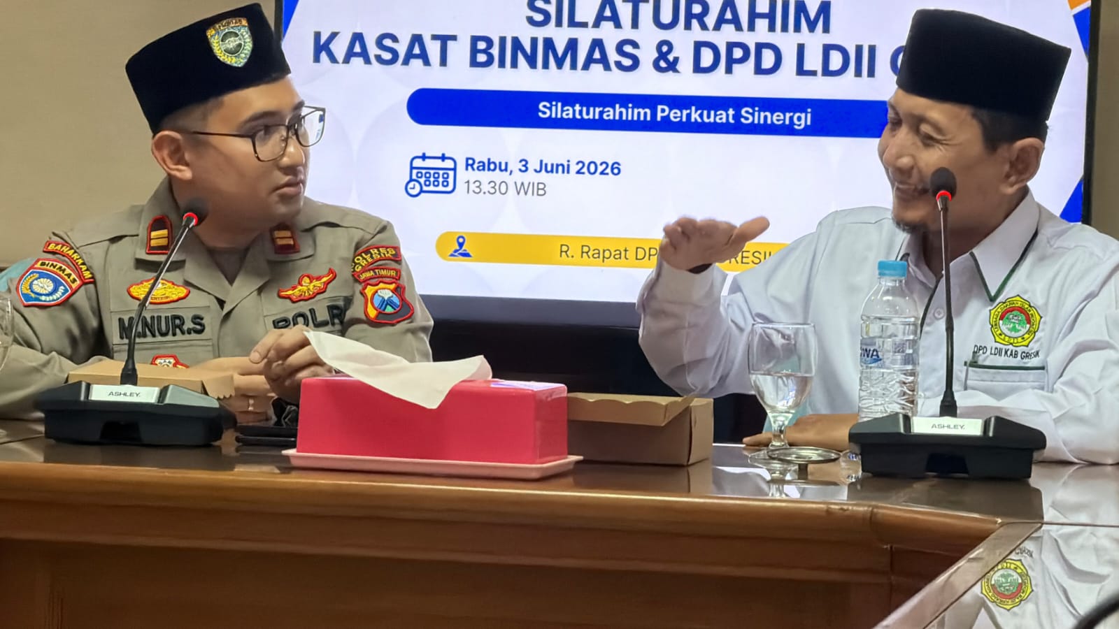 Wujudkan Sitkamtibmas Aman, Kasat Binmas Polres Gresik Jalin Silaturahmi dengan Pengurus DPD LDII