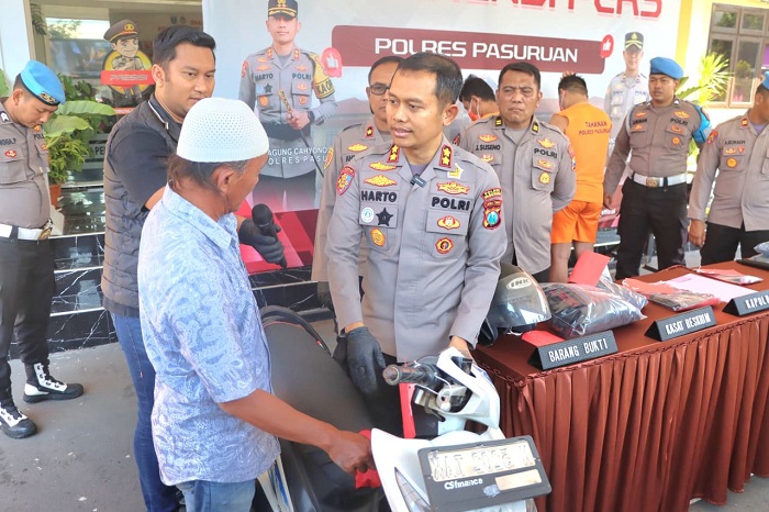  Residivis Curanmor Diamankan di Gudang Katul, Motor Diserahkan ke Pemilik Asli
