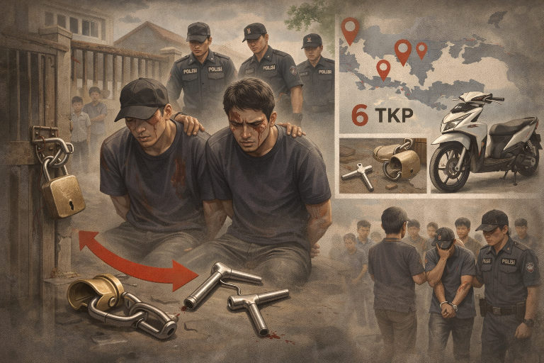 Bobol Rumah Pasca Idulfitri 2026, Dua Pelaku Curanmor Pakal Surabaya Beraksi Enam Kali