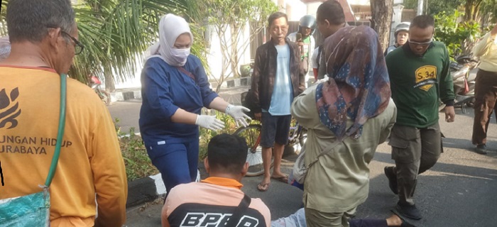 Pesepeda Tewas Ditabrak Motor di Jalan Satelit Indah Surabaya