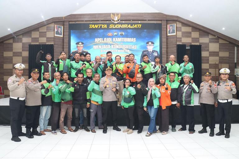 Kapolres Magetan Ajak Driver Ojol Sinergi Wujudkan Kamtibmas Kondusif dan Humanis