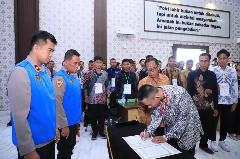 Polres Kediri Kota Ikuti Pakta Integritas Rekrutmen Polri 2026