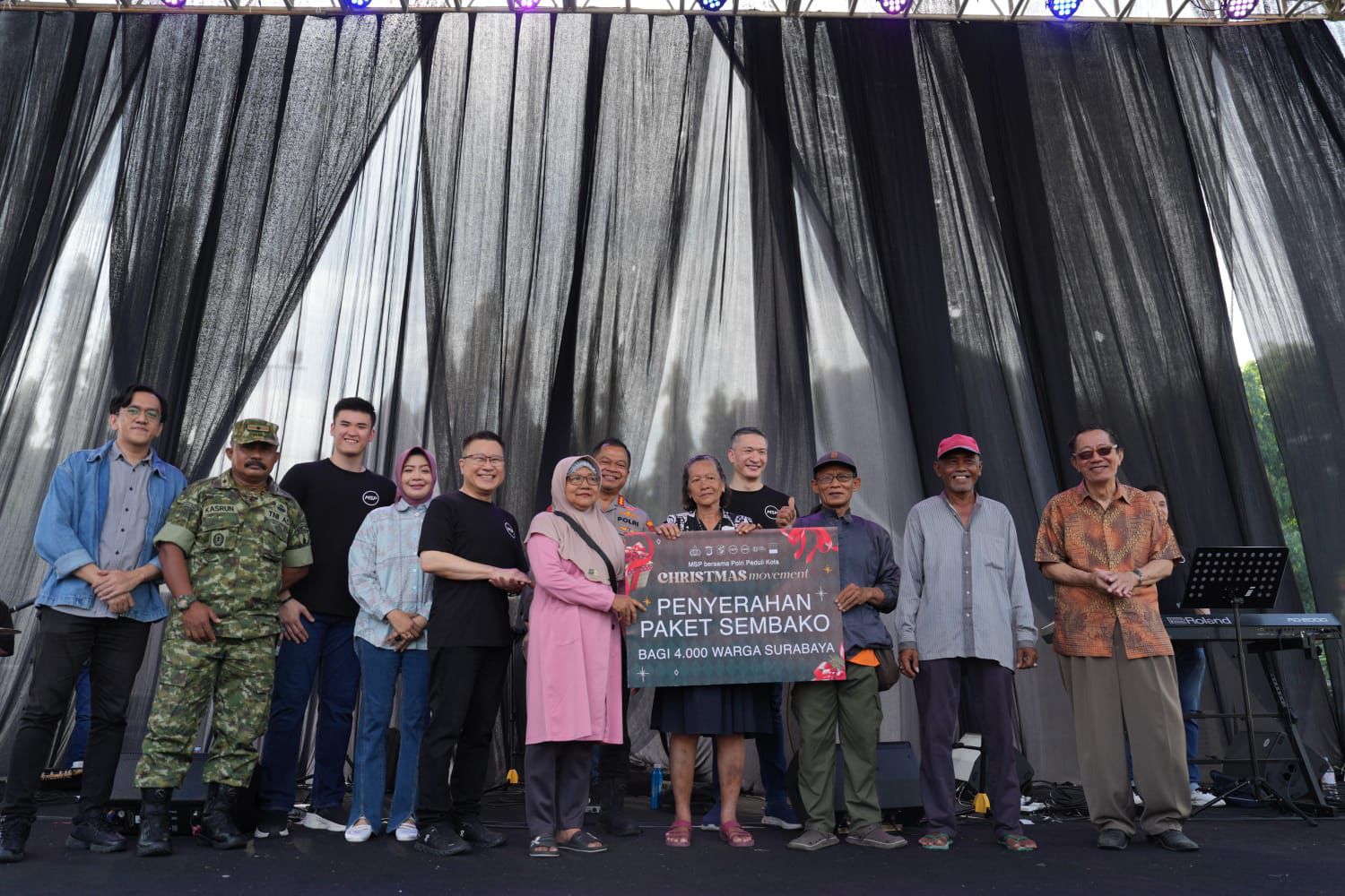 GMS dan MSP Gandeng Polrestabes Bagikan 4 Ribu Sembako untuk Warga Surabaya