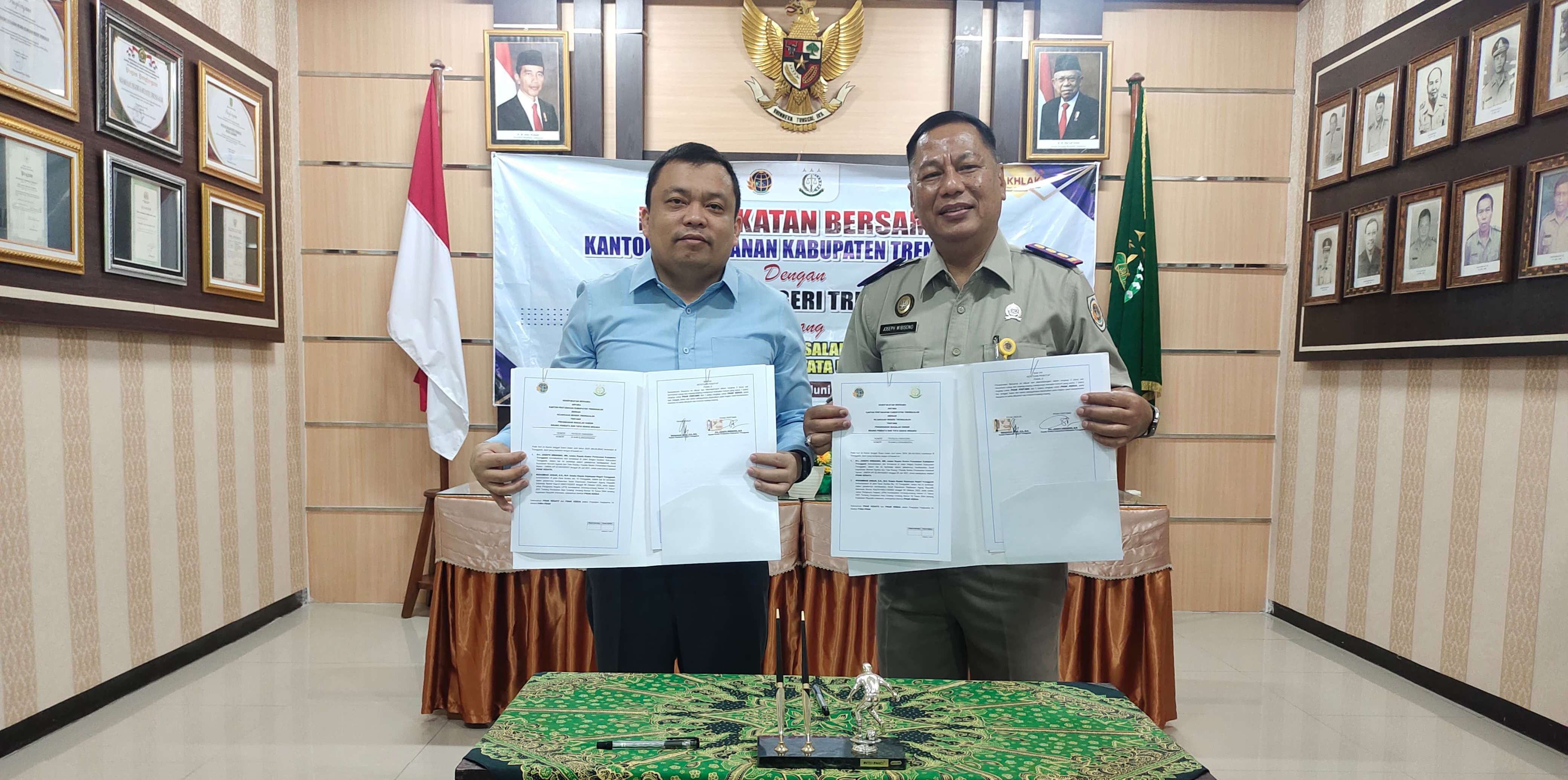 BPN Trenggalek dan Kejari Bentuk Komitmen Kerja Sama Hukum Melalui MoU