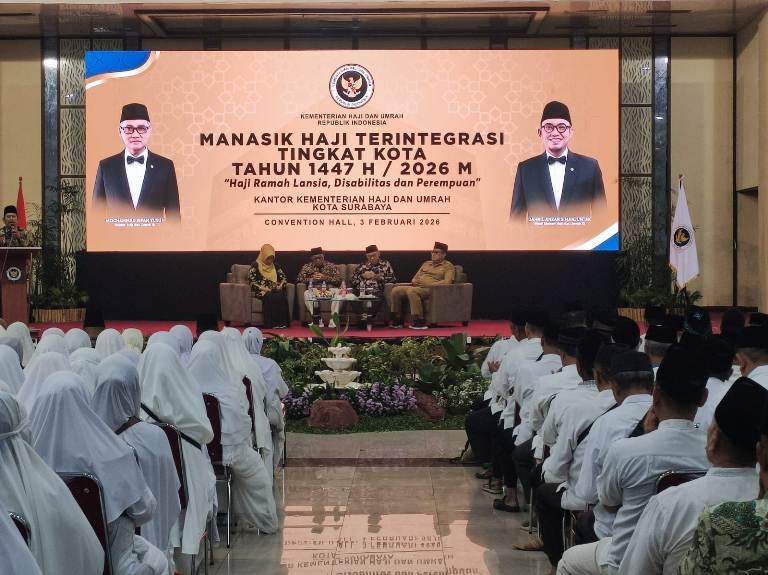 2.518 JCH Kota Surabaya Ikuti Bimbingan Manasik Haji Terpadu