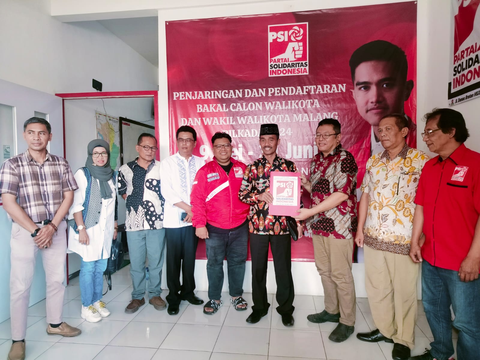 Abah Supandi Daftar Cawali ke DPD PSI Kota Malang