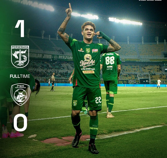 Persebaya vs PSM Makassar 1-0, Bajol Ijo Akhiri Tren Negatif di GBT
