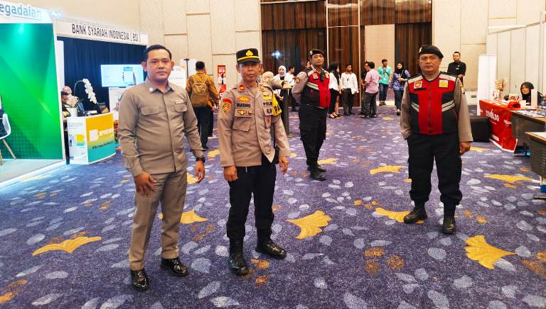 Polsek Lakarsantri Amankan Rakerda XVI dan Forum Bisnis BPD HIPMI Jatim di The Westin Hotel Surabaya