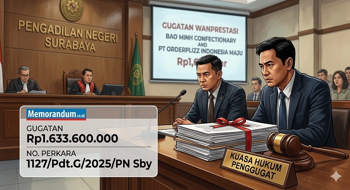 Bao Minh Confectionary Ajukan Gugatan Wanprestasi Terhadap PT Orderplizz Indonesia Maju 