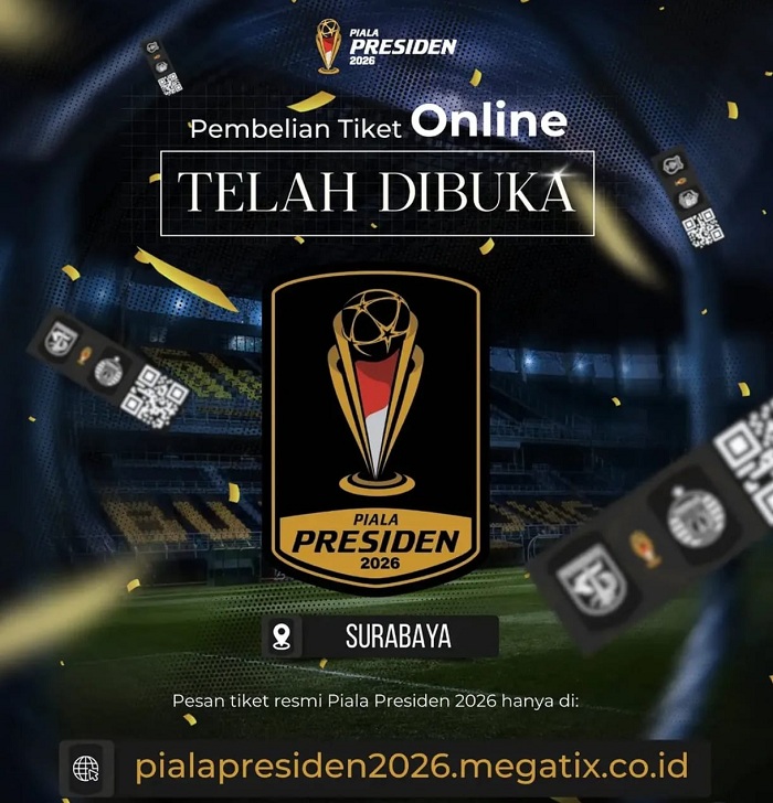 Ini Daftar Harga Tiket Piala Presiden 2026 di Surabaya dan Bandung Resmi Dirilis