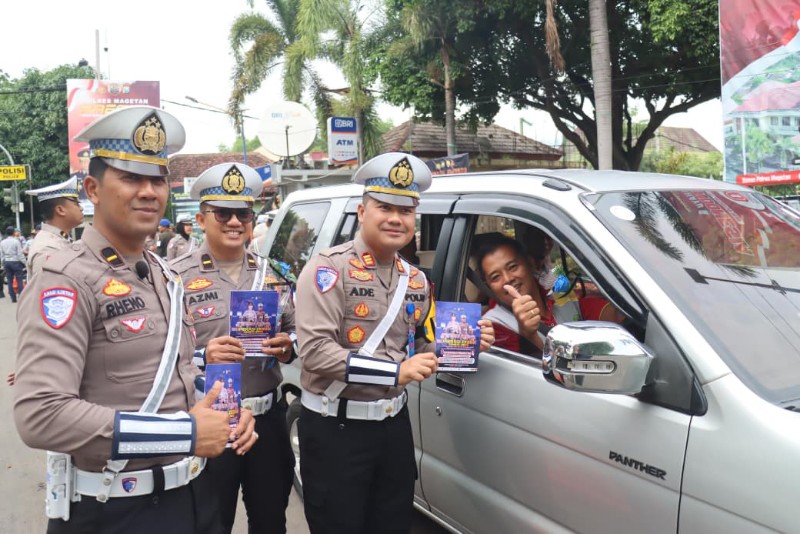 Polres Magetan Gelar Kampanye Humanis Ops Zebra Semeru 2025 untuk Edukasi Keselamatan
