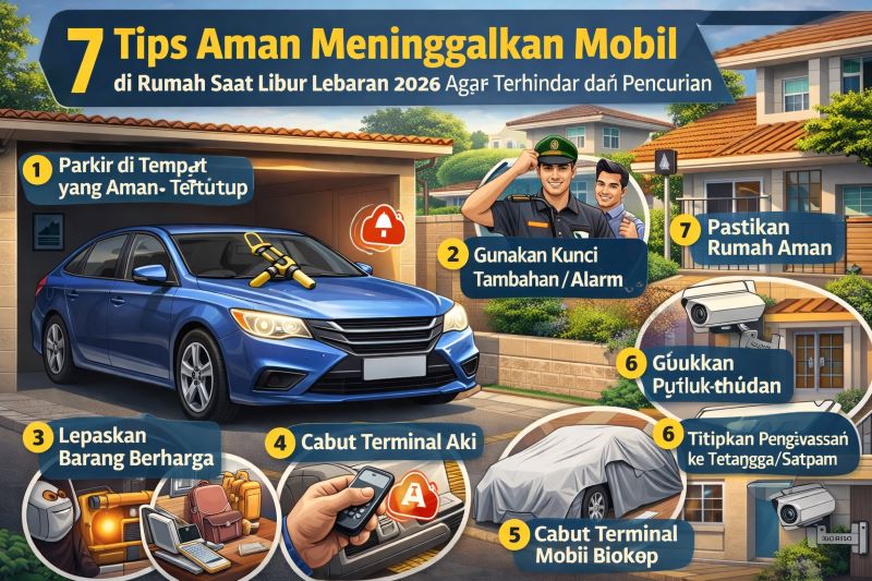 7 Tips Aman Meninggalkan Mobil di Rumah Saat Libur Lebaran 2026 Agar Terhindar dari Pencurian