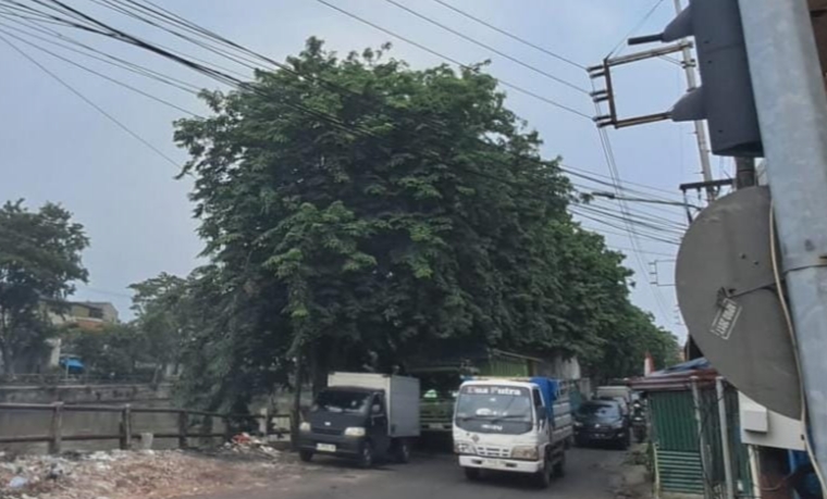 Parkir Truk di Depan Lampu Merah Jalan Semut Kali Sebabkan Kemacetan  