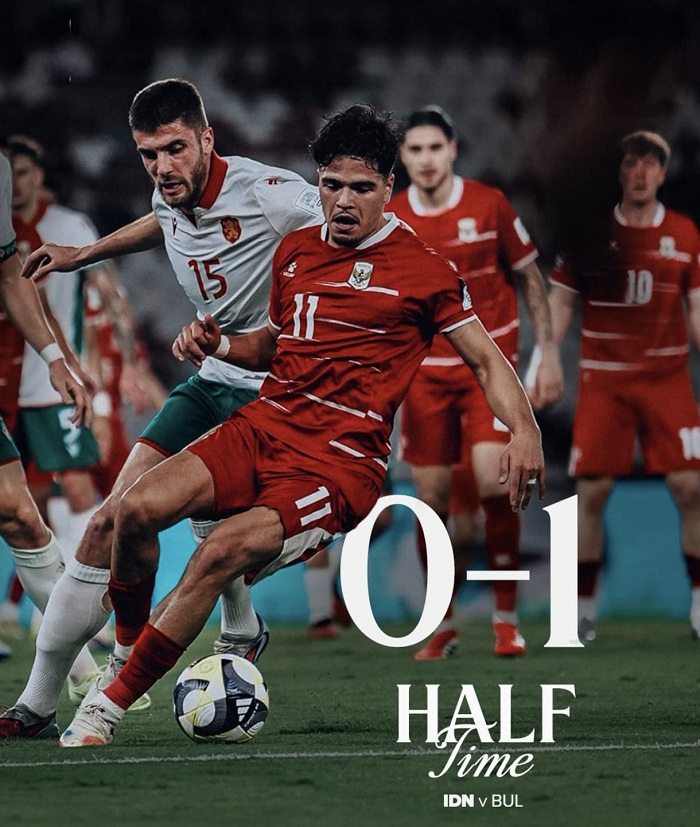 Babak Pertama Indonesia vs Bulgaria 0-1, Gol Penalti Marin Petkov di FIFA Series 2026