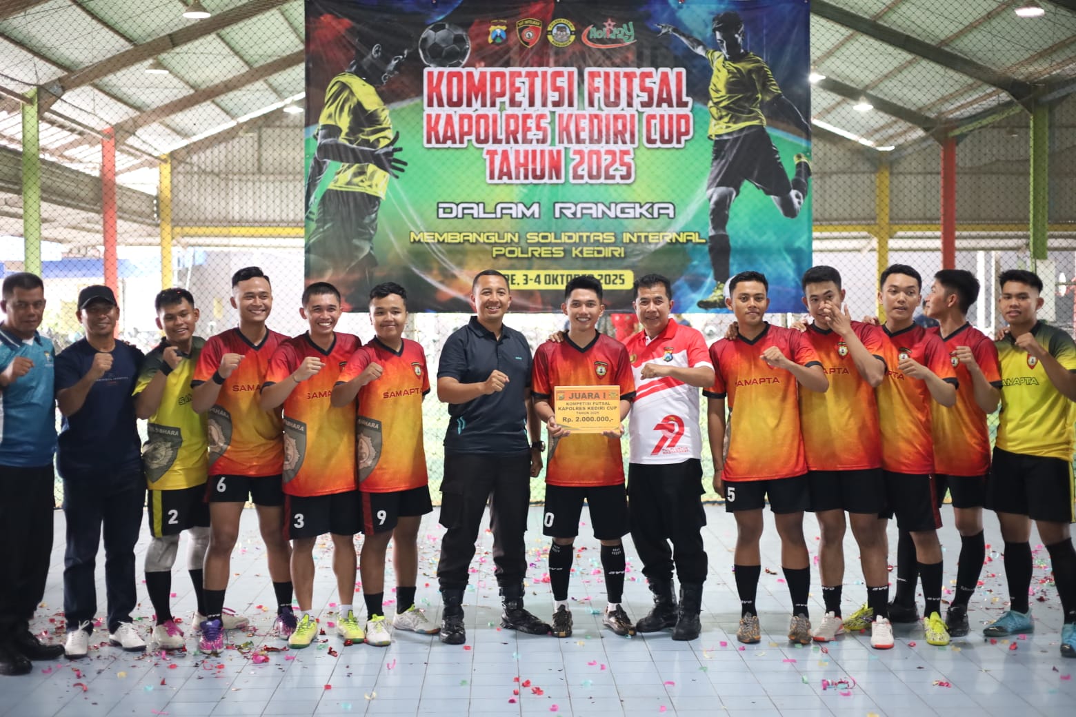 Kompetisi Futsal Kapolres Kediri Cup 2025 Berlangsung Meriah