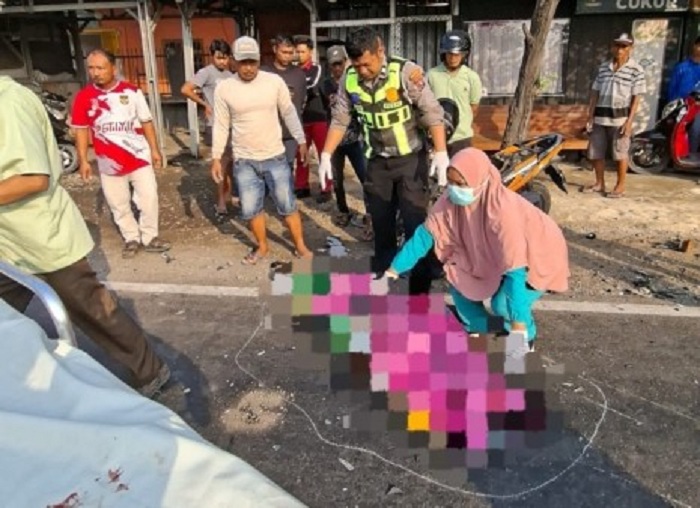 Tabrakan Maut di Sukodadi Lamongan, Vixion Vs Vario Akibatkan 1 Tewas dan 2 Luka