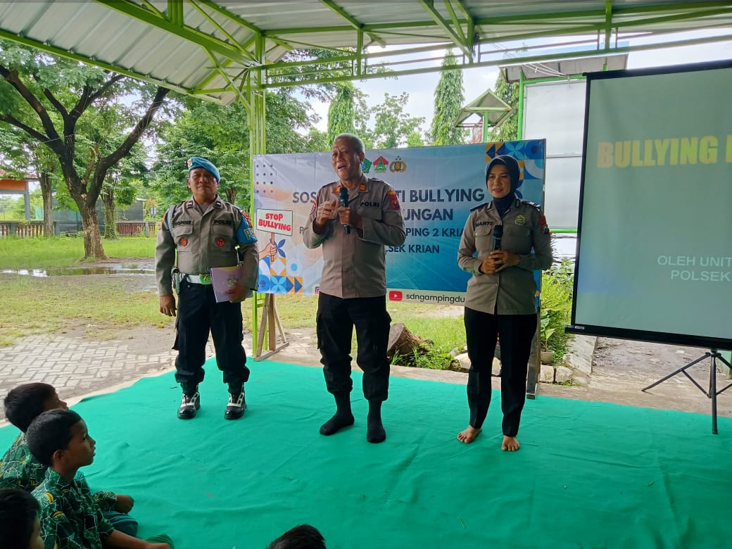 Polsek Krian Gelar Sosialisasi Antibullying di SDN Gamping 2