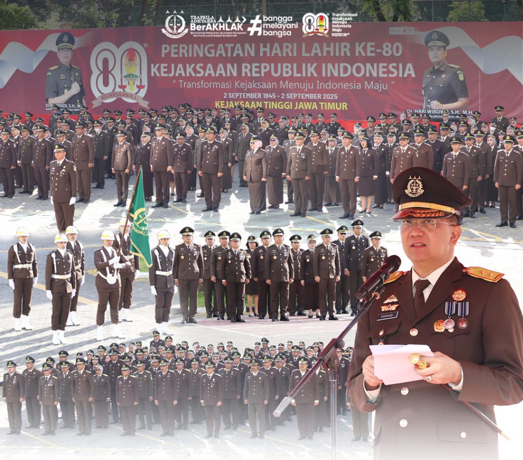 Rayakan HUT ke-80, Kejati Jatim Tegaskan Komitmen Transformasi Penegakan Hukum