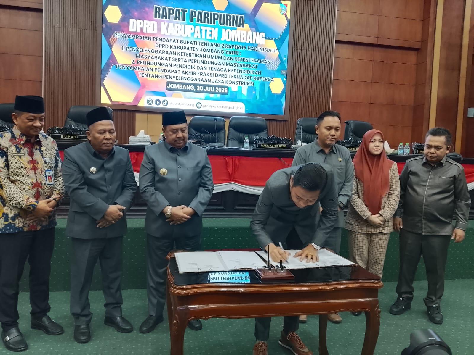 Perda Jasa Konstruksi Disahkan, DPRD Jombang Tegaskan Proyek Tak Boleh Asal Jadi