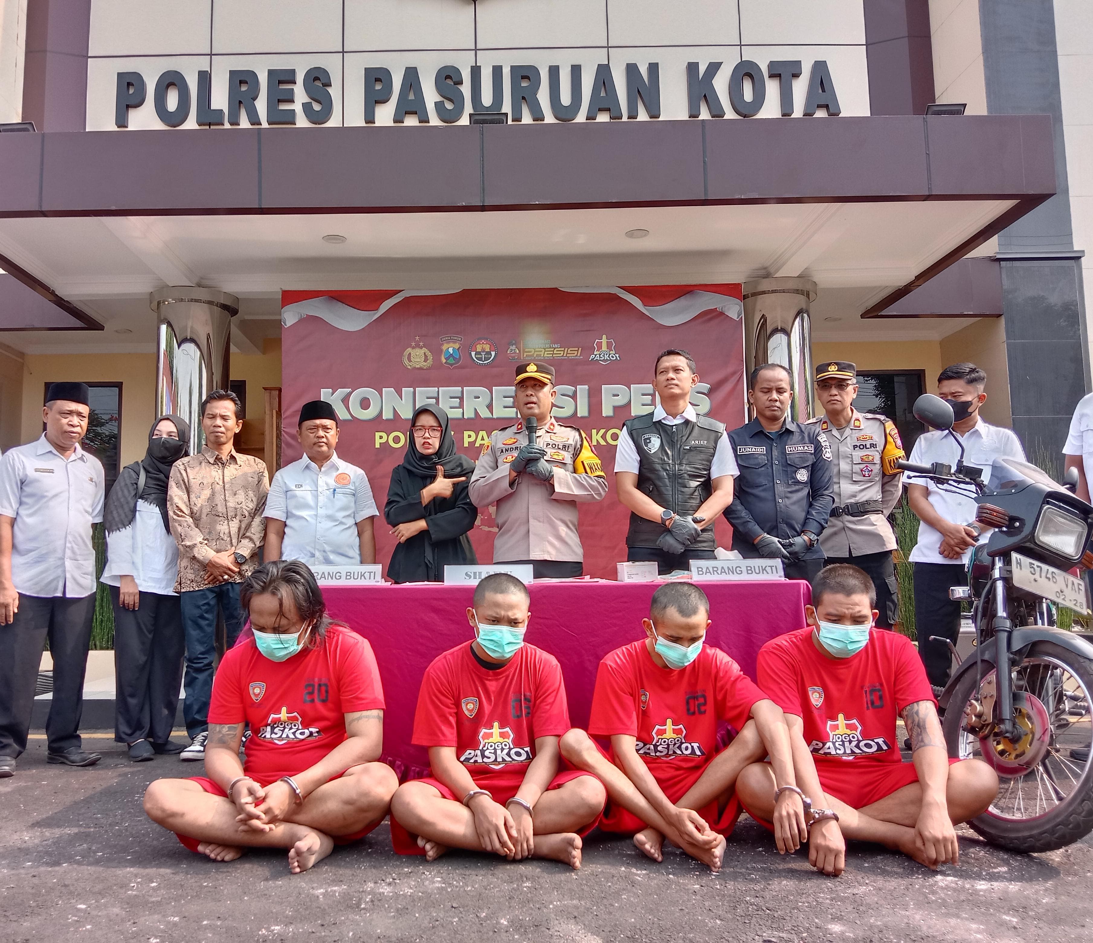 Polres Pasuruan Kota Ungkap Jaringan Narkoba, Ringkus 4 Pelaku dan Sita 85,49 Gram Sabu 