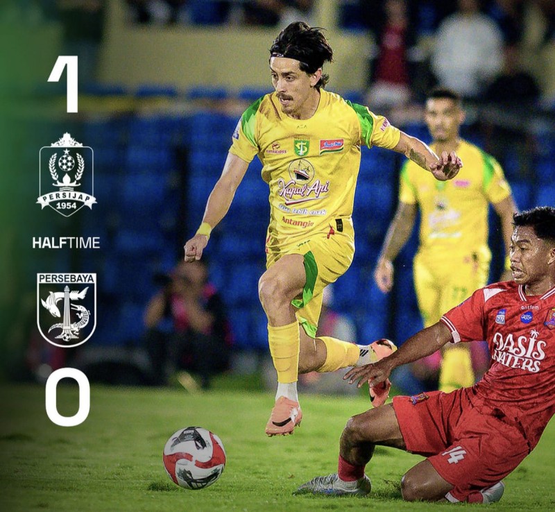 Persebaya Surabaya Tertinggal Satu Gol dari Persijap Jepara di Babak Pertama