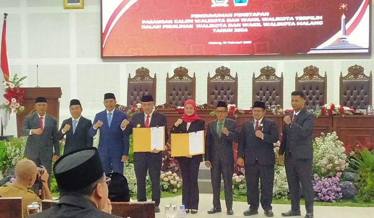 DPRD Tetapkan Wa-Li, Wali Kota dan Wakil Wali Kota Terpilih Kota Malang