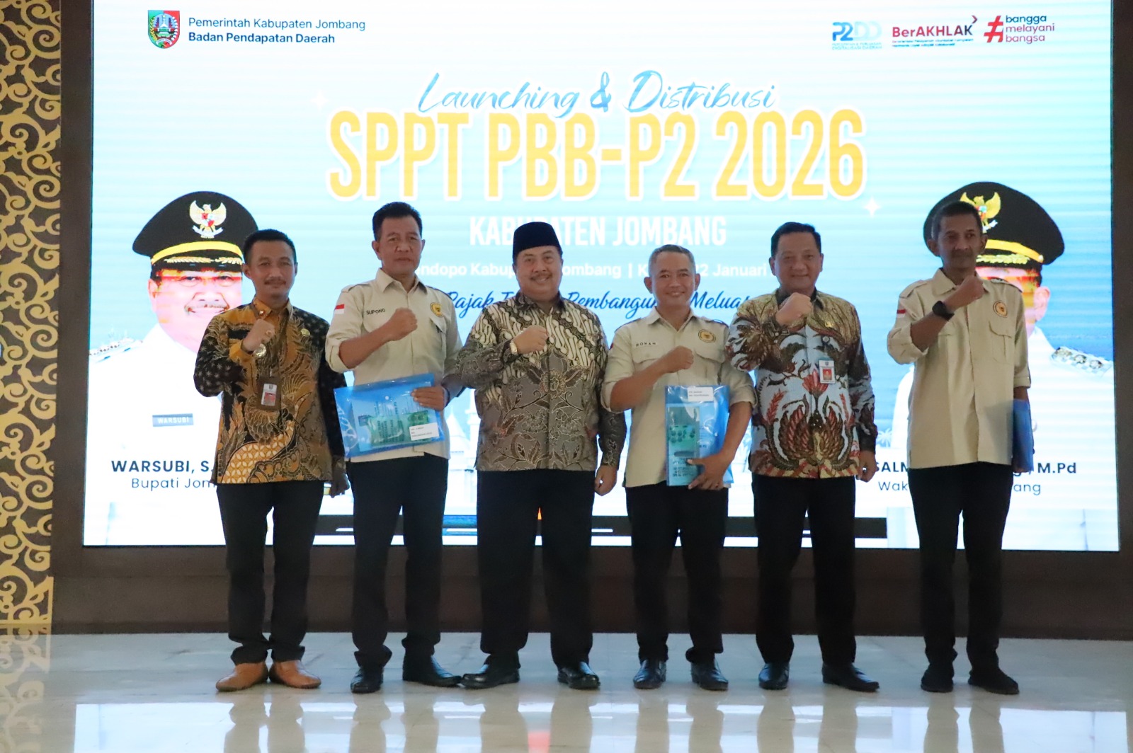 Bupati Jombang Launching Distribusi SPPT PBB-P2 Tahun 2026 dan Inovasi QR Code