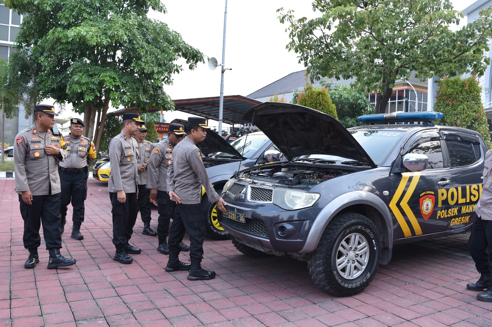 Pengecekan Kendaraan Dinas dan Almatsus, Kesiapan Operasi Mantap Praja 2024